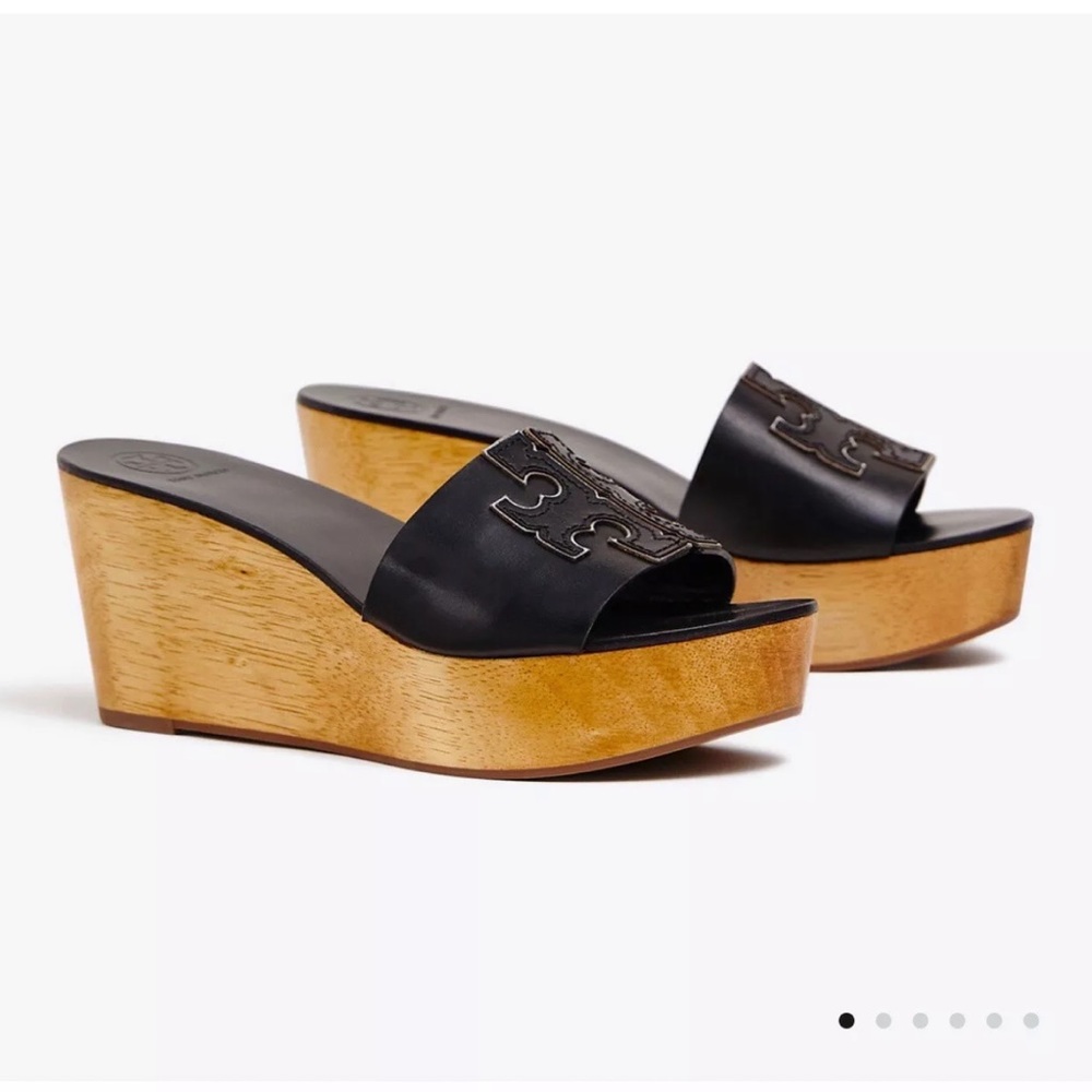 New TORY BURCH Ines Wedge Slides - Picture 4 of 8